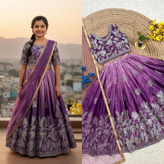 PRESENTING NEW DESIGNER  LAHENGA SET Chinon Surat wholesale kidswear suppliers - wholesale export